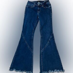 A2 By SA Los Angeles Flared Denim Blue Jeans Size 1